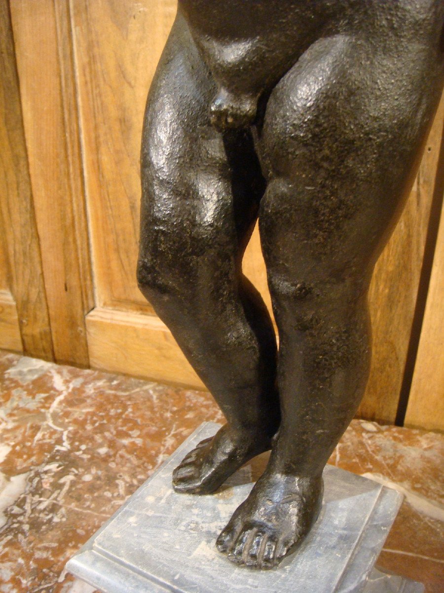 Love Sculpture In Fountain Lead - Early XVIIIth Century-photo-7
