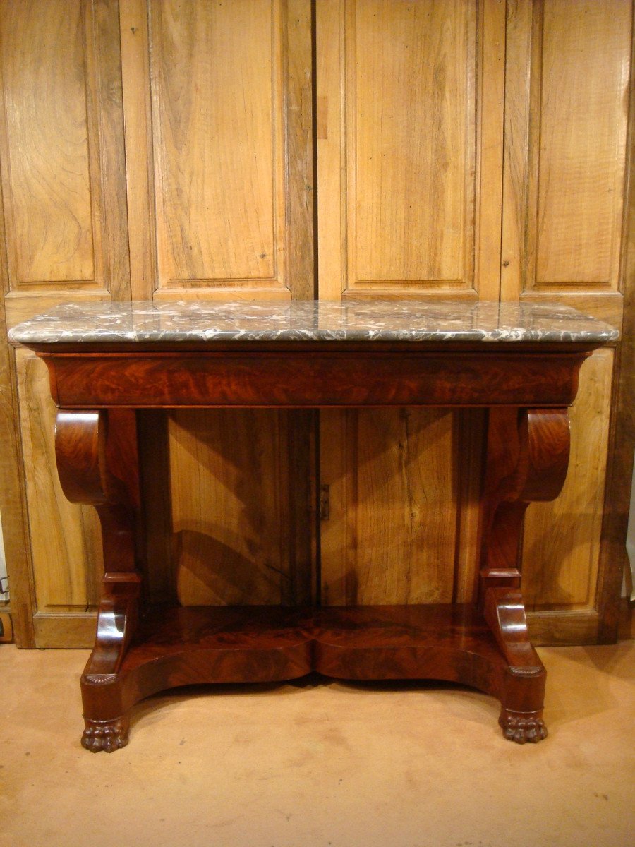 Mahogany Console Claw Feet - Restoration Period-photo-8