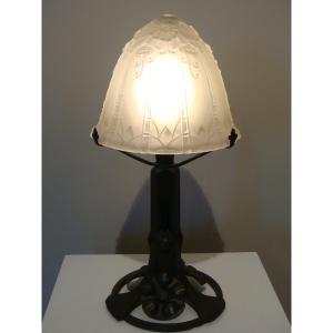 Wrought Iron Lamp Art Deco Period
