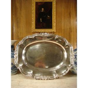 Odiot Large Serving Dish In Sterling Silver Paris