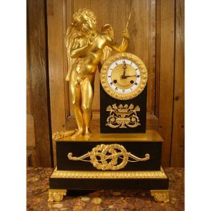 Cupid Clock Brown And Golden Bronze Restoration Period