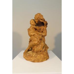 Sculpture La Jeune Femme Et Son Enfant En Terre Cuite Jb Carpeaux Susse Frères 