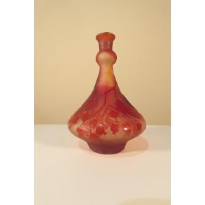 Galle Small Vase Decorated With Hawthorns, 1900s