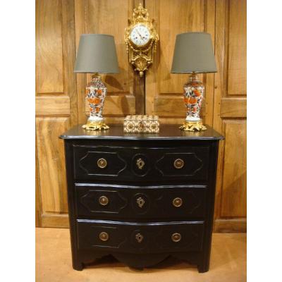 Small Blackened Lacquered Commode - Eighteenth Time