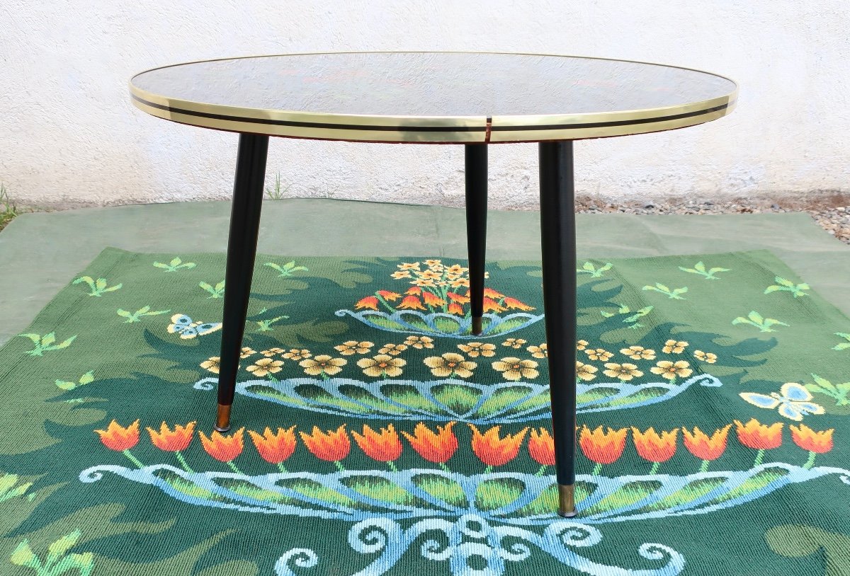 Vintage Low Tripod Pedestal Table, 1950s-photo-2