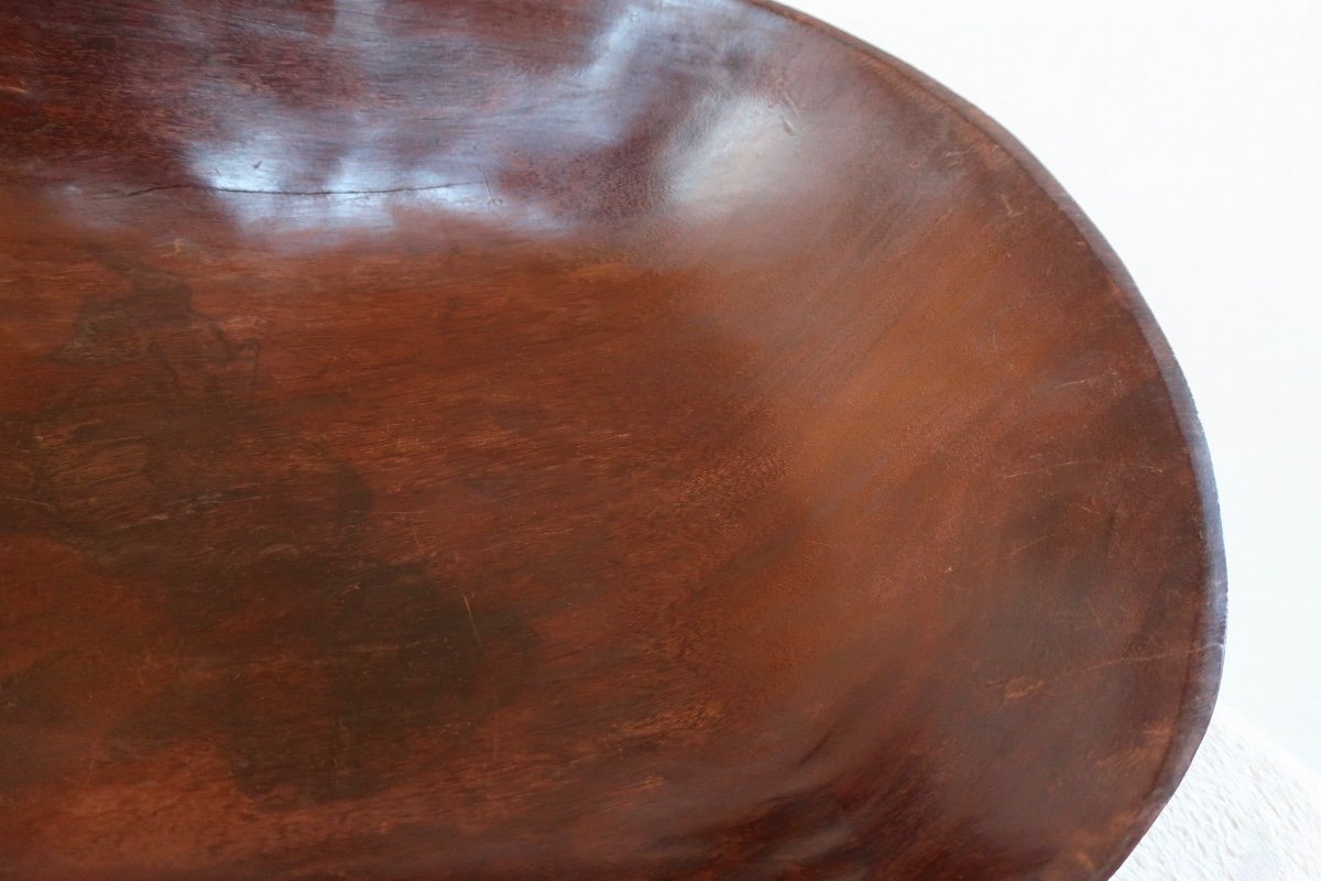 Large Hand-carved Wooden Fruit Bowl-photo-4