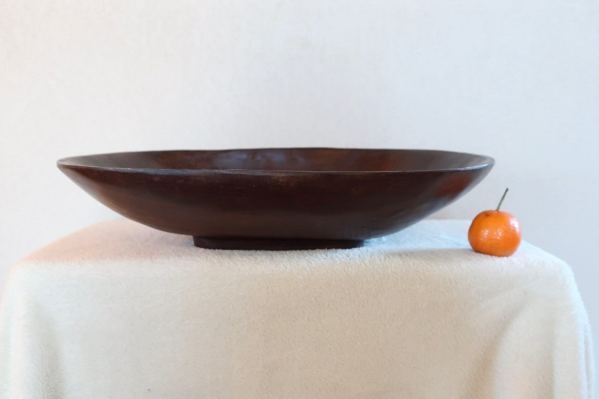 Large Hand-carved Wooden Fruit Bowl