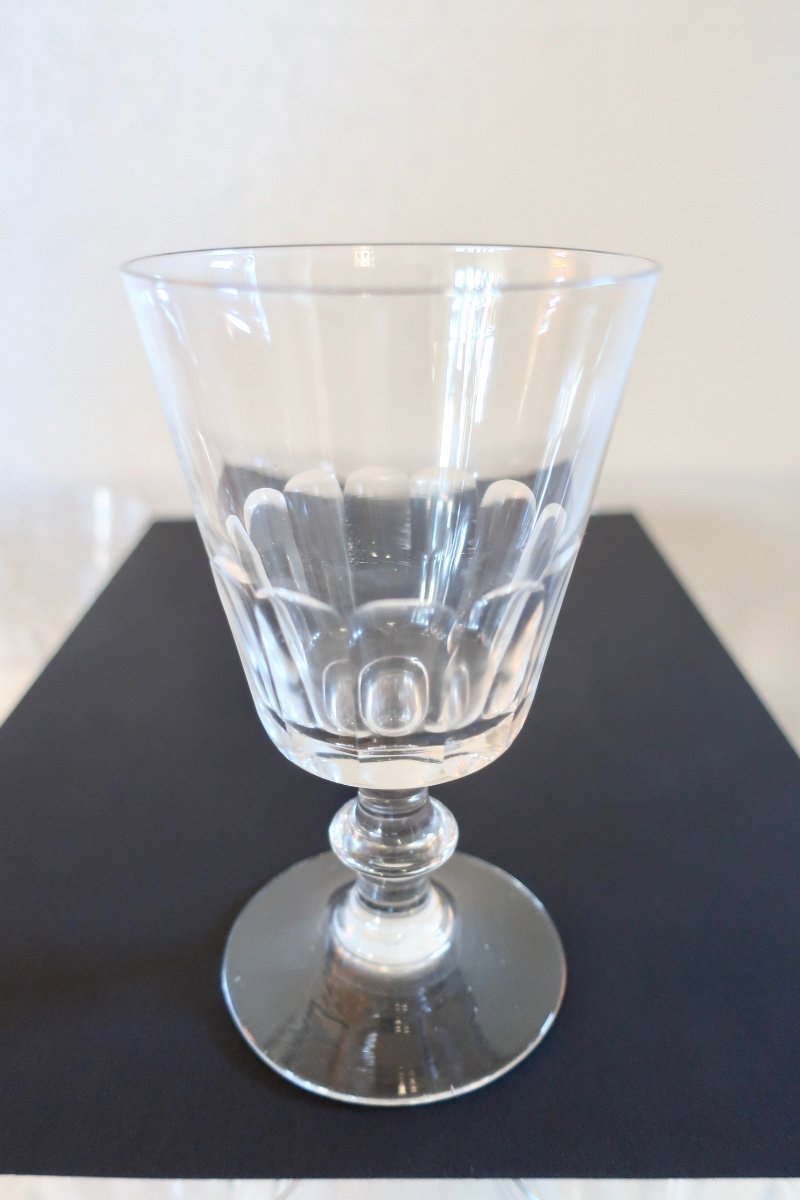 18 19th Century Wine Glasses With Flat Ribs, Sale In Packs Of 6 Possible-photo-3