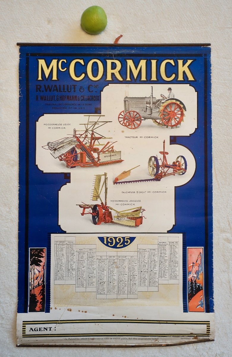 6 Rare Tractor Advertising Posters 1920's, With Odes To Cycling And The Tour De France On The Back