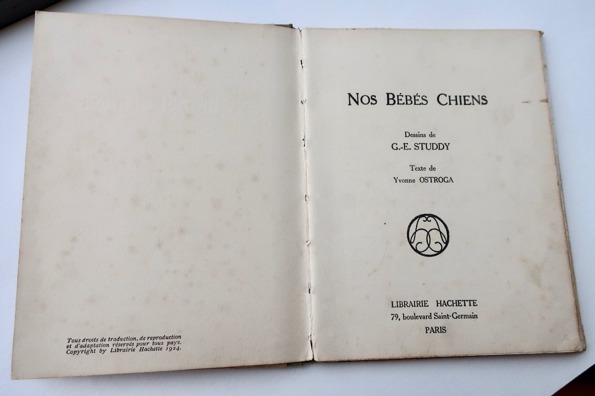 George Ernest Studdy, Rare Petit Livre "bonzo" , Nos Bébés Chiens, Hachette, 1924-photo-4