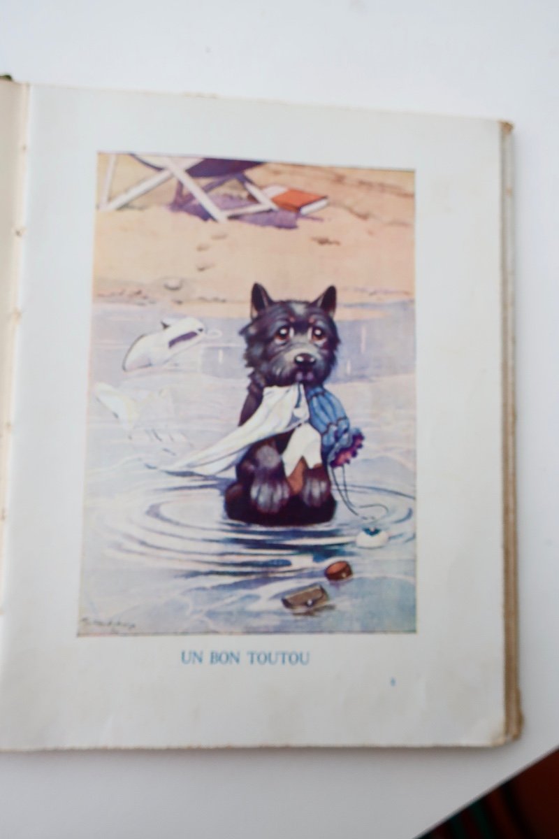 George Ernest Studdy, Rare Little “bonzo” Book, Our Baby Dogs, Hachette, 1924-photo-2