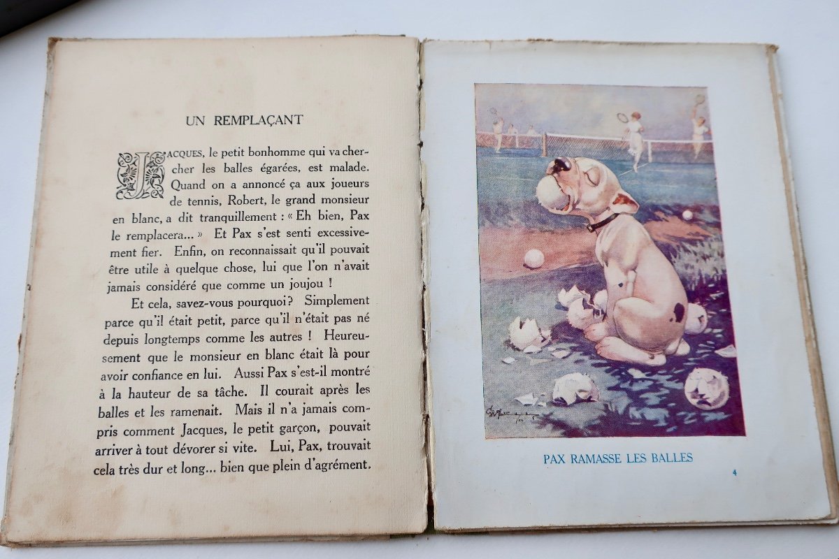 George Ernest Studdy, Rare Petit Livre "bonzo" , Nos Bébés Chiens, Hachette, 1924-photo-4