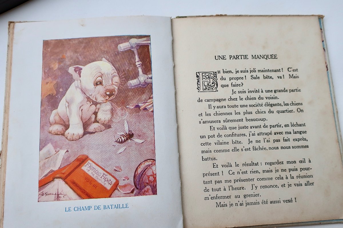 George Ernest Studdy, Rare Little “bonzo” Book, Our Baby Dogs, Hachette, 1924-photo-8