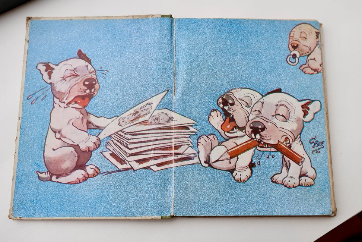 George Ernest Studdy, Rare Petit Livre "bonzo" , Nos Bébés Chiens, Hachette, 1924