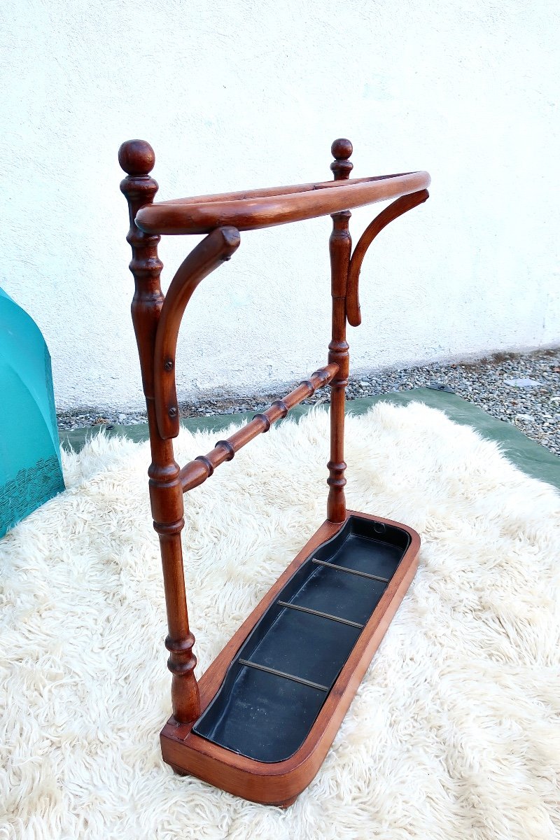 Art Nouveau Bentwood Umbrella Stand Dlg Thonet, Khön, Fischel, Circa 1900, Very Good Condition-photo-3