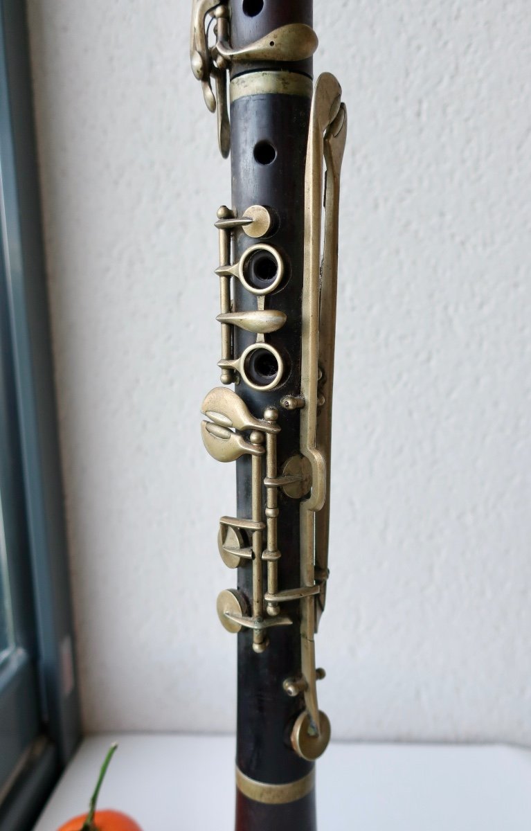 Antique Clarinet Martin Thibouville Aîné, Paris, Circa 1900 In Rosewood-photo-7