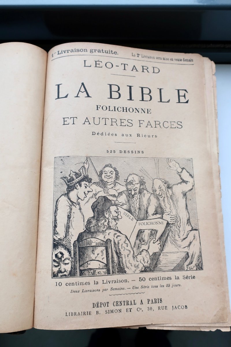 "la Bible Folichonne, Et Autres Farces..", Léo Tard Vers 1880/90 800p. Librairie B Simon & Cie