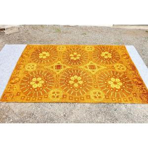 Beau Tapis Laine Design 1970's En 2 X 3 M