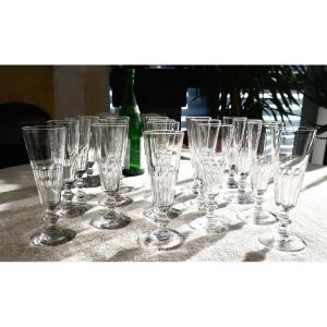 18 Flûtes à Champagne, Cristal, XIXème, 20€ / Pièce, vente par 6 minimum