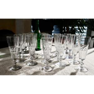 Set Of 18 19th Century Cut Crystal Champagne Flutes, Sale In Packs Of 6 Possible