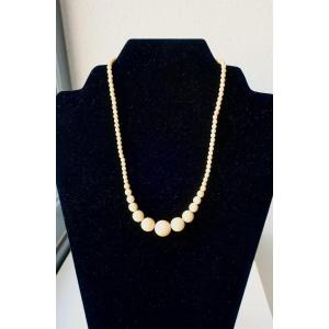 Ivory Drop Necklace, 1930s, Length 41.5 Cm, No. 1.