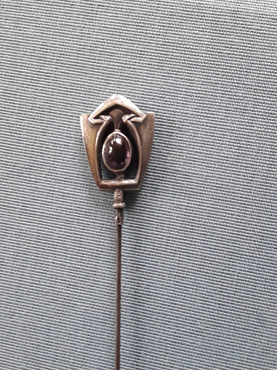 Art Nouveau Silver Hat Pin -photo-2