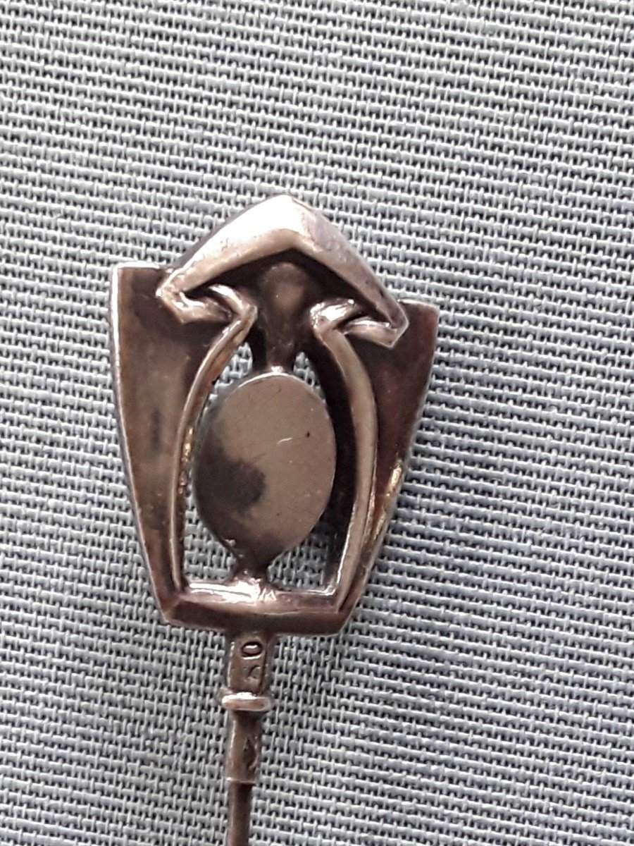 Art Nouveau Silver Hat Pin -photo-3