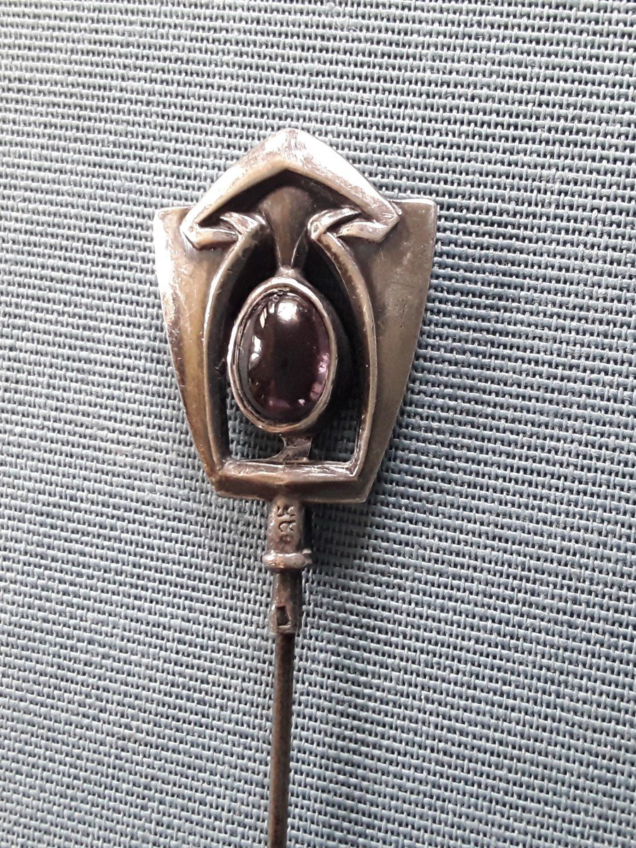 Art Nouveau Silver Hat Pin -photo-4