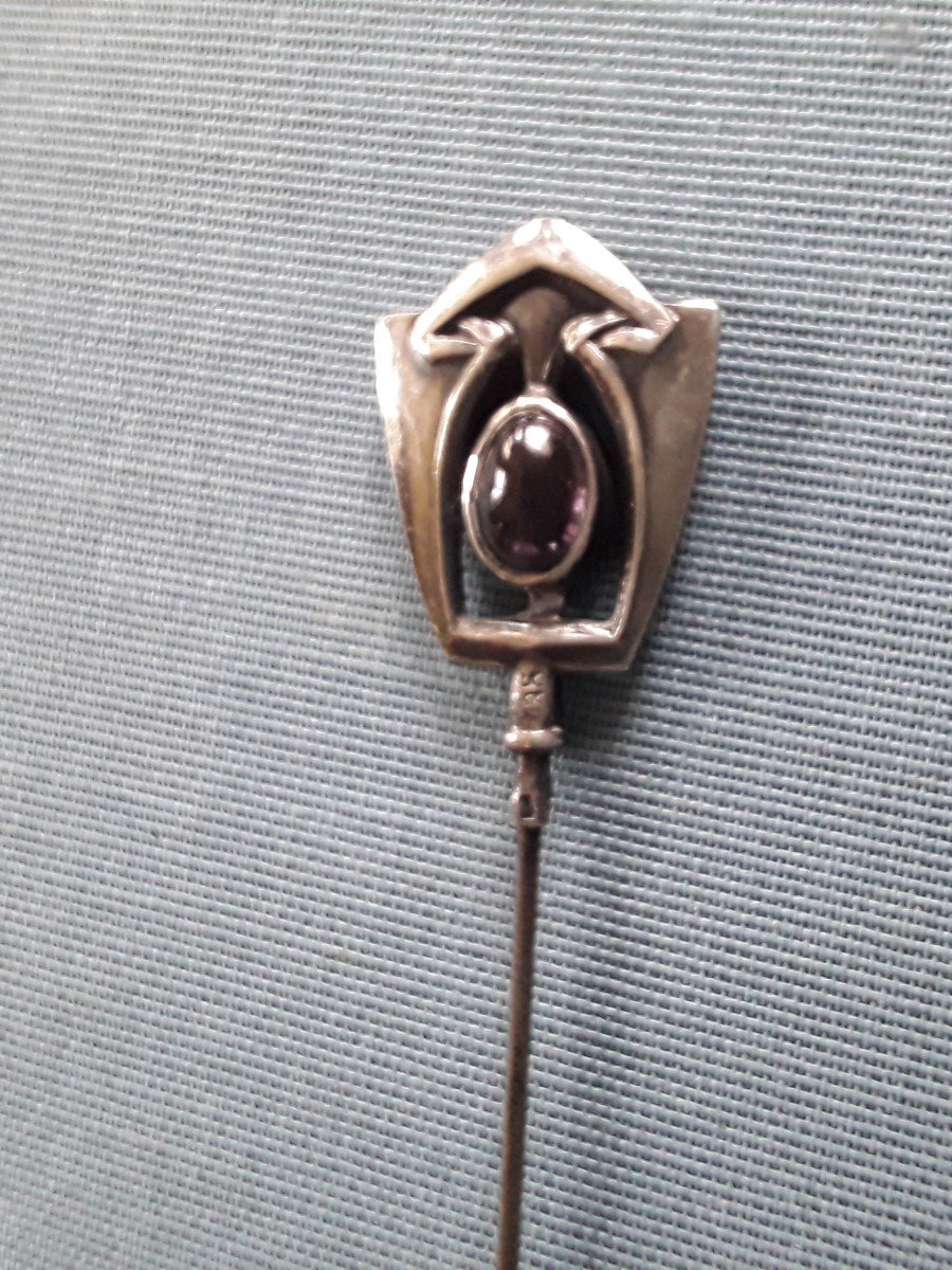 Art Nouveau Silver Hat Pin -photo-1