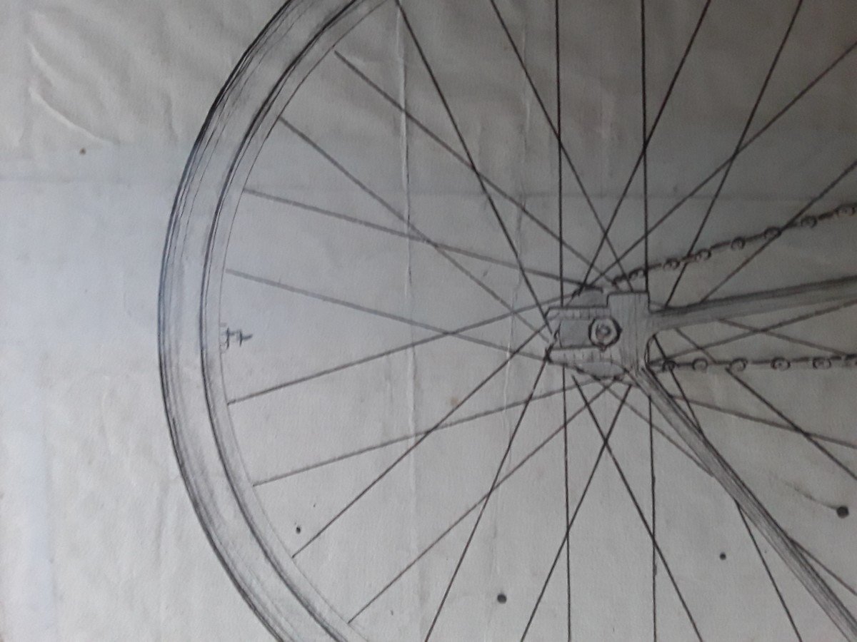 Dessin Bicyclette Mi - Automobile 1893 Systeme Royer Et Morin-photo-3