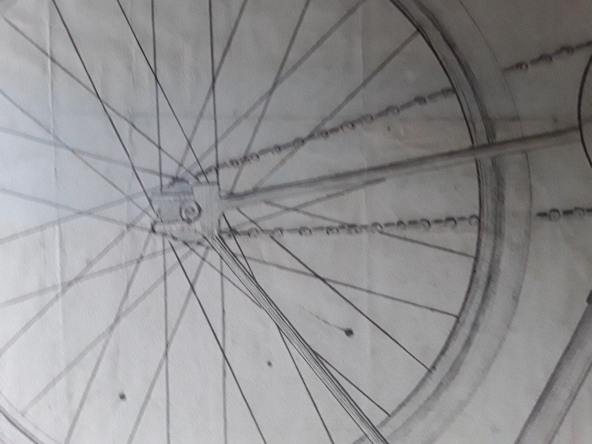 Dessin Bicyclette Mi - Automobile 1893 Systeme Royer Et Morin-photo-4