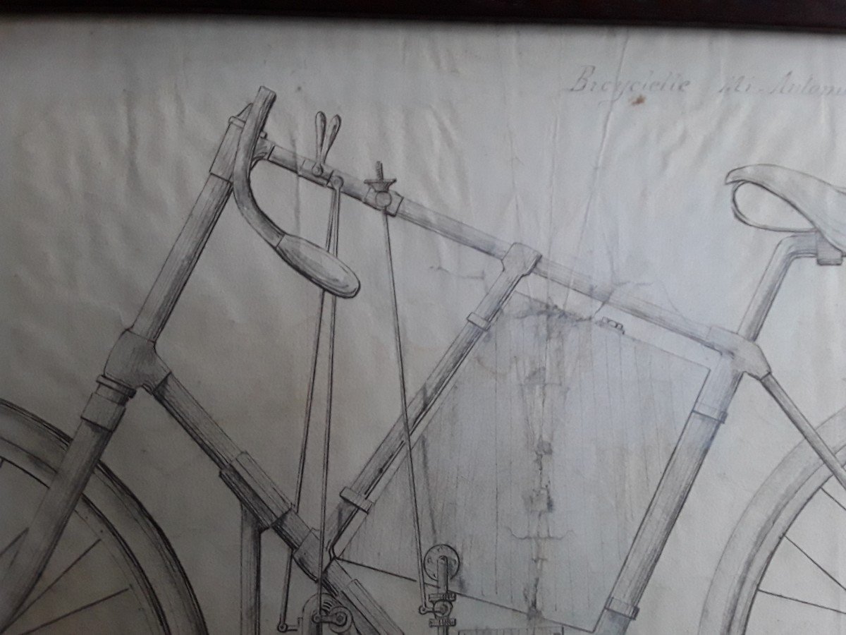 Dessin Bicyclette Mi - Automobile 1893 Systeme Royer Et Morin-photo-7