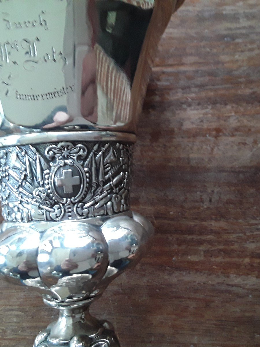 German Silver Shooting Competition Cup 19th Century -photo-4