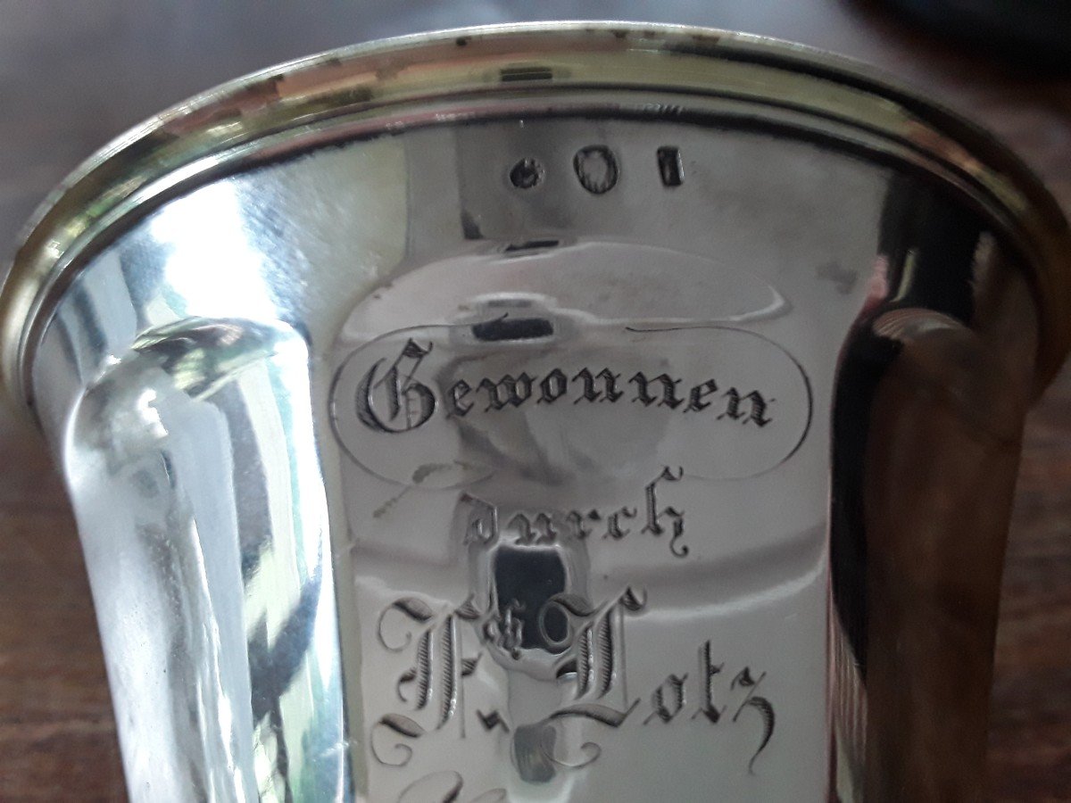 German Silver Shooting Competition Cup 19th Century -photo-1