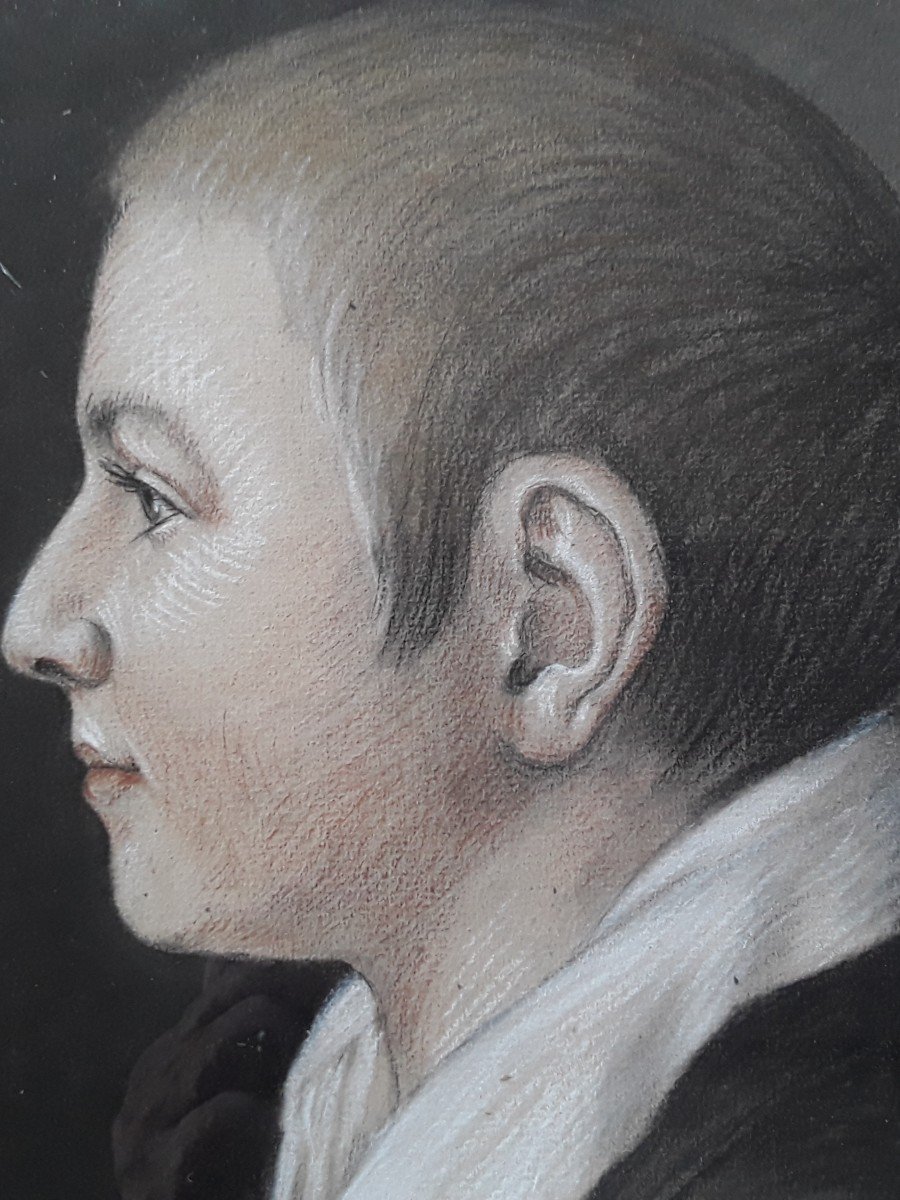 Drawing Early 19th Century Profile Of A Child. -photo-3