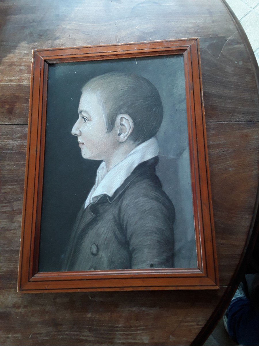 Drawing Early 19th Century Profile Of A Child. 