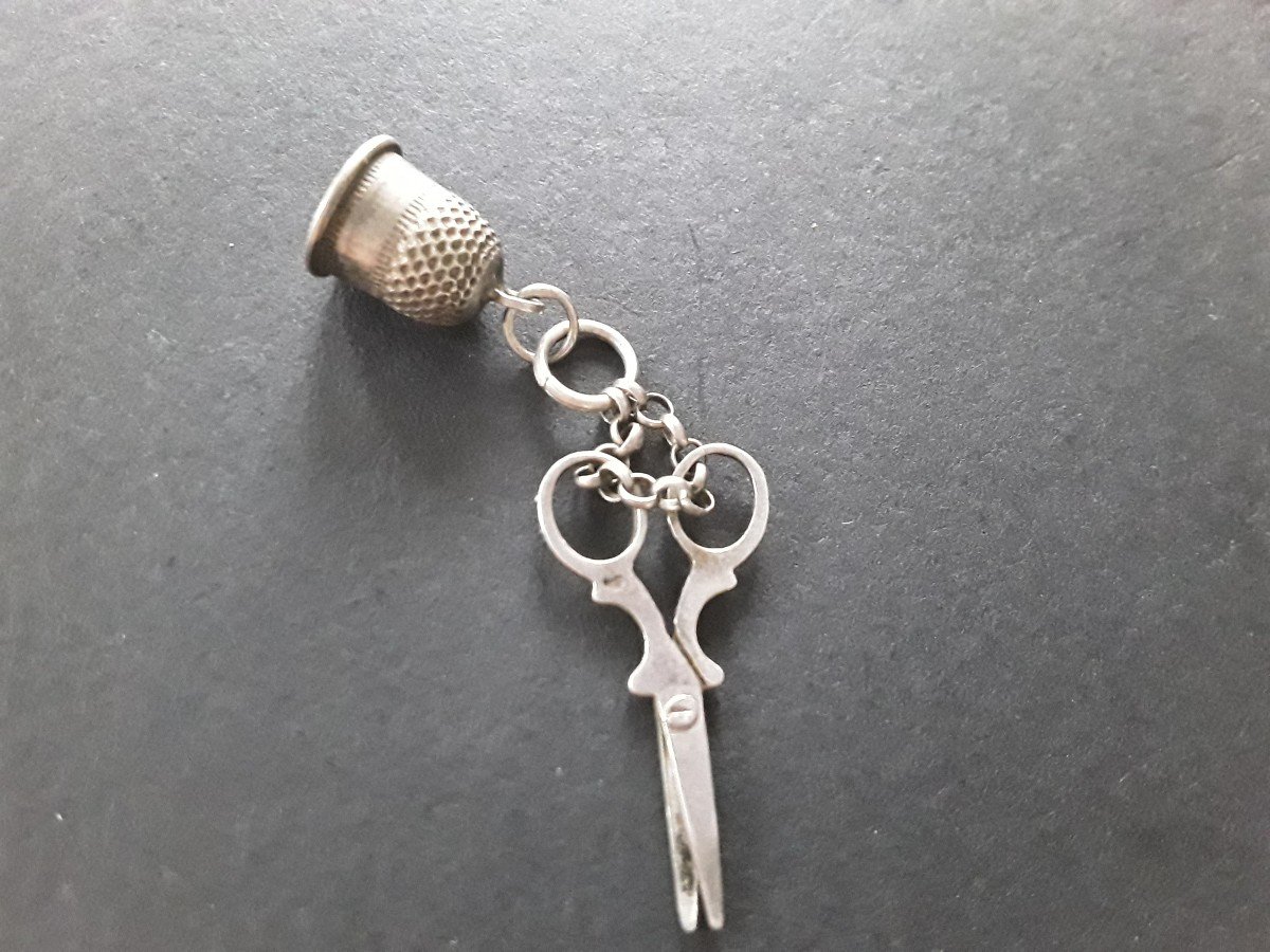 19th Century Sterling Silver Doll Jewel Or Charm -photo-3