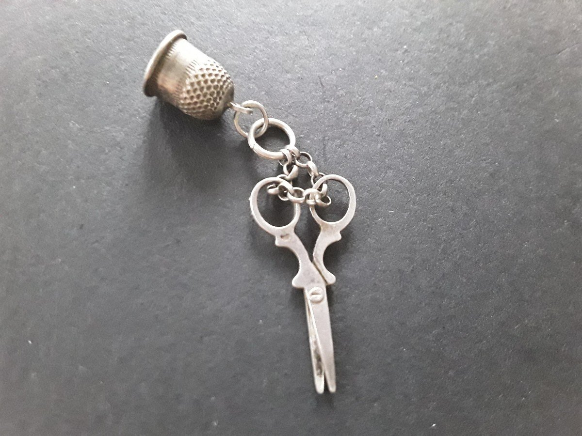 19th Century Sterling Silver Doll Jewel Or Charm 