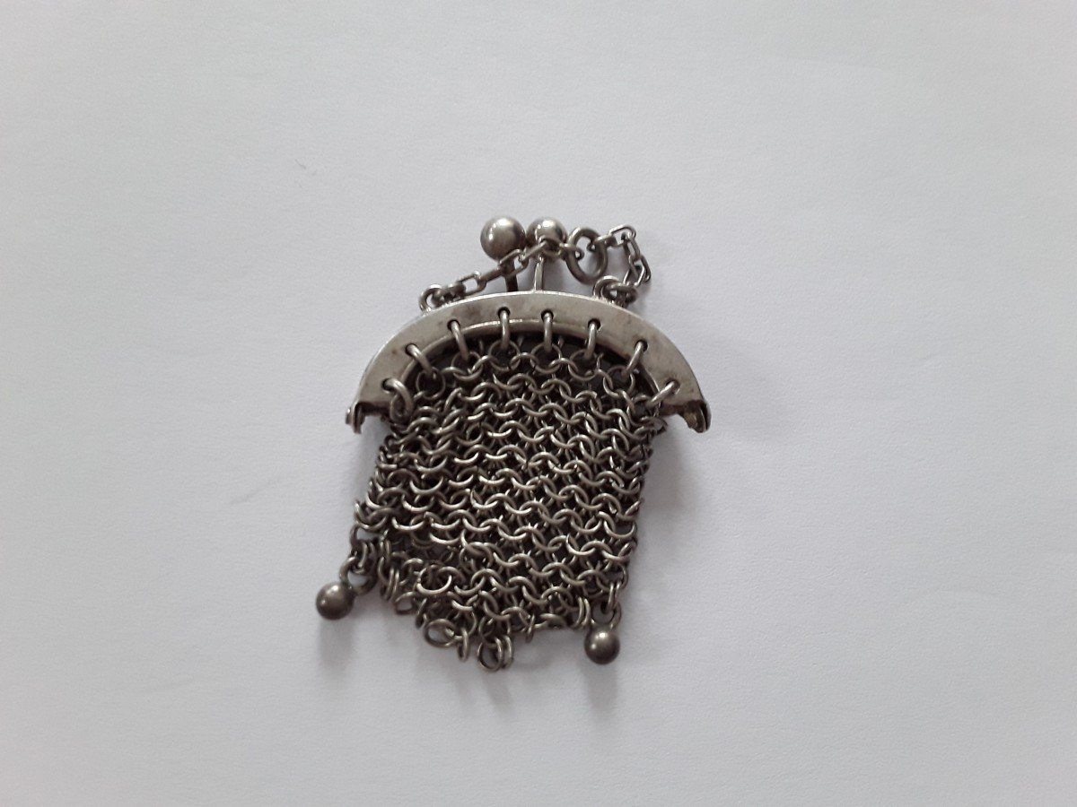 Doll Accessory, Tiny Sterling Silver Purse -photo-4