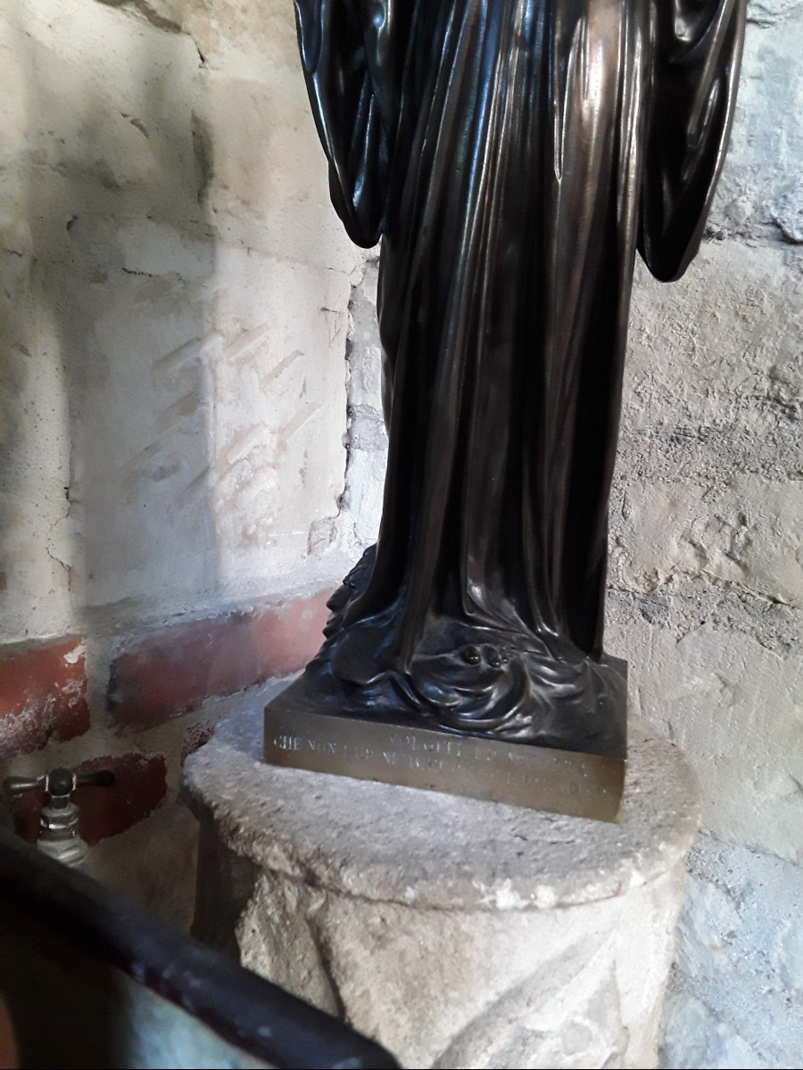 Sculpture En Bronze De Jules Cambos . Beatrice De Dante . -photo-4