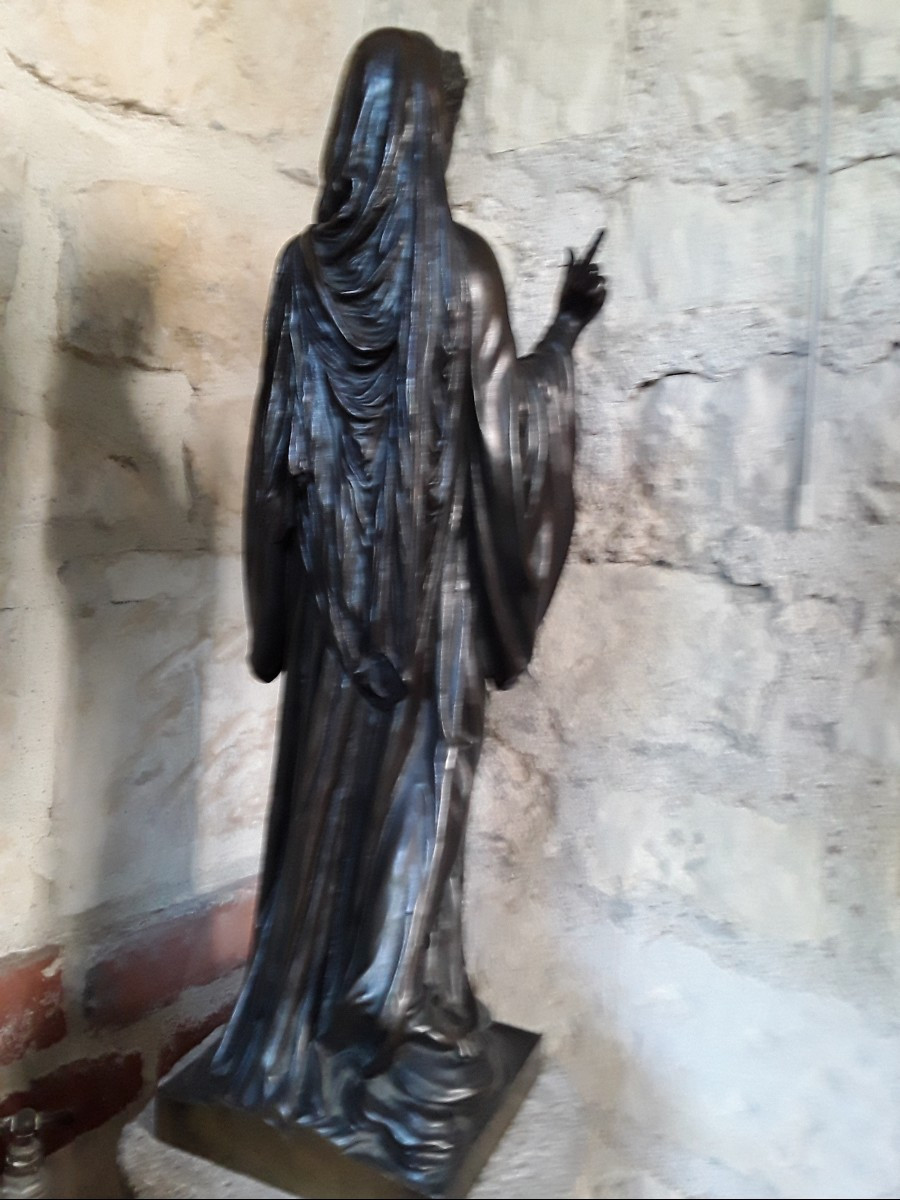 Bronze Sculpture By Jules Cambos. Beatrice Of Dante. -photo-1