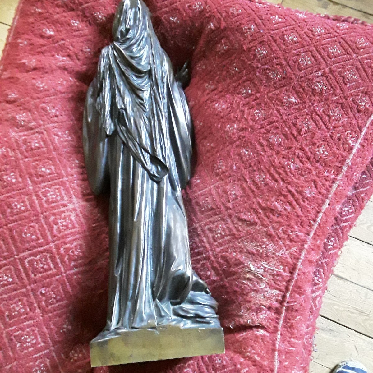 Bronze Sculpture By Jules Cambos. Beatrice Of Dante. -photo-7