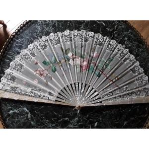 Large 19th Century Fan In Perfect Condition.  