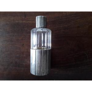 Puiforcat Crystal And Sterling Silver Art Deco Bottle 