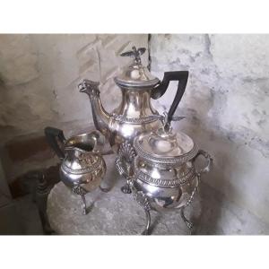 19th Century Empire Style Solid Silver Coffee Service 