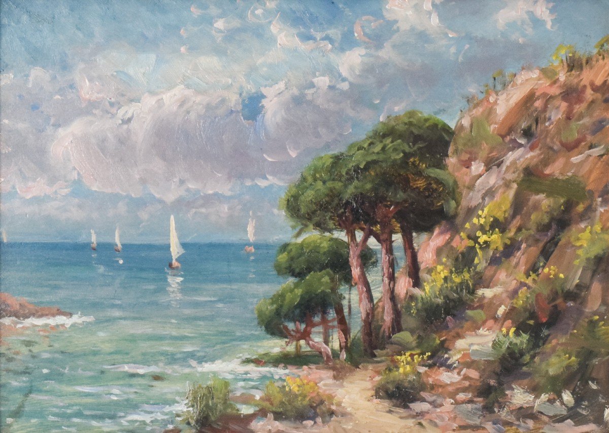 Paysage Côtier – Bateaux à Voile