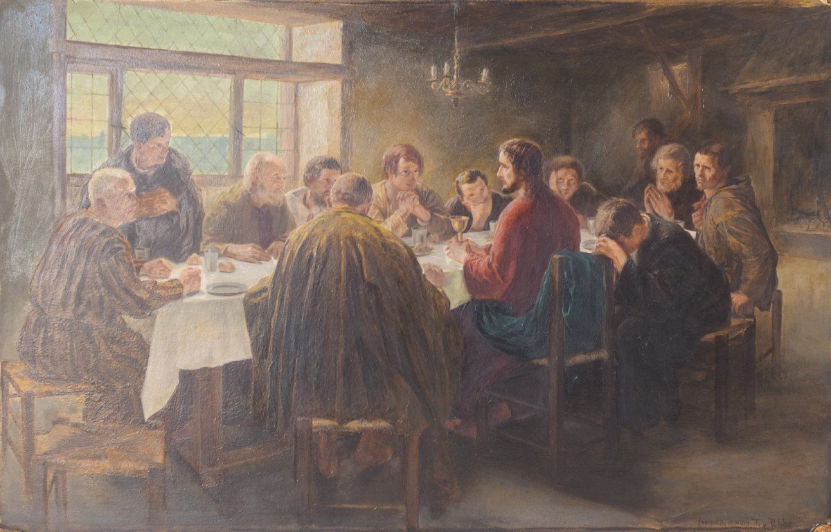 Last Supper - Oil On Panel