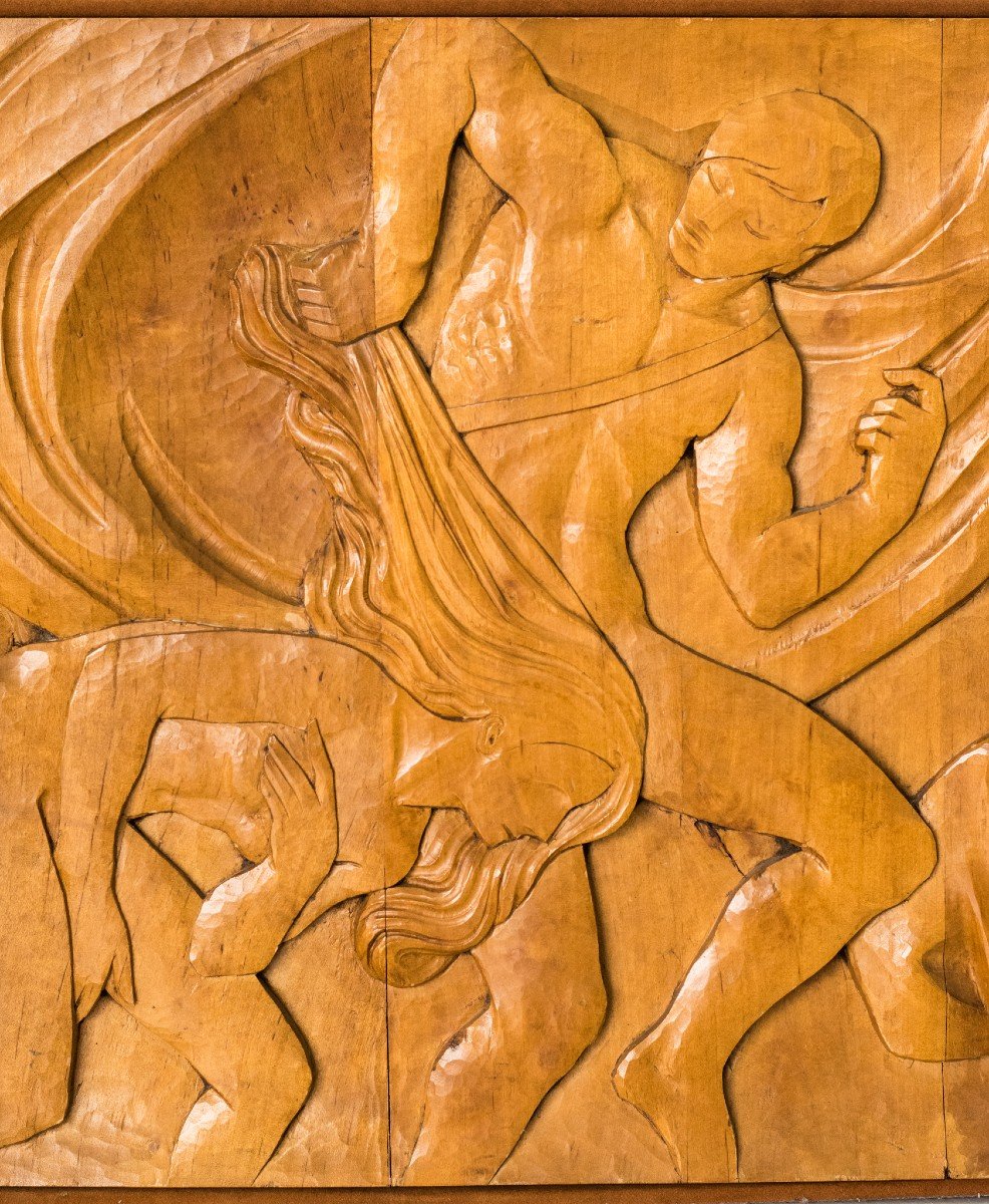 Josep Mundet And Joan Palet - Monumental Carved Panel-photo-4