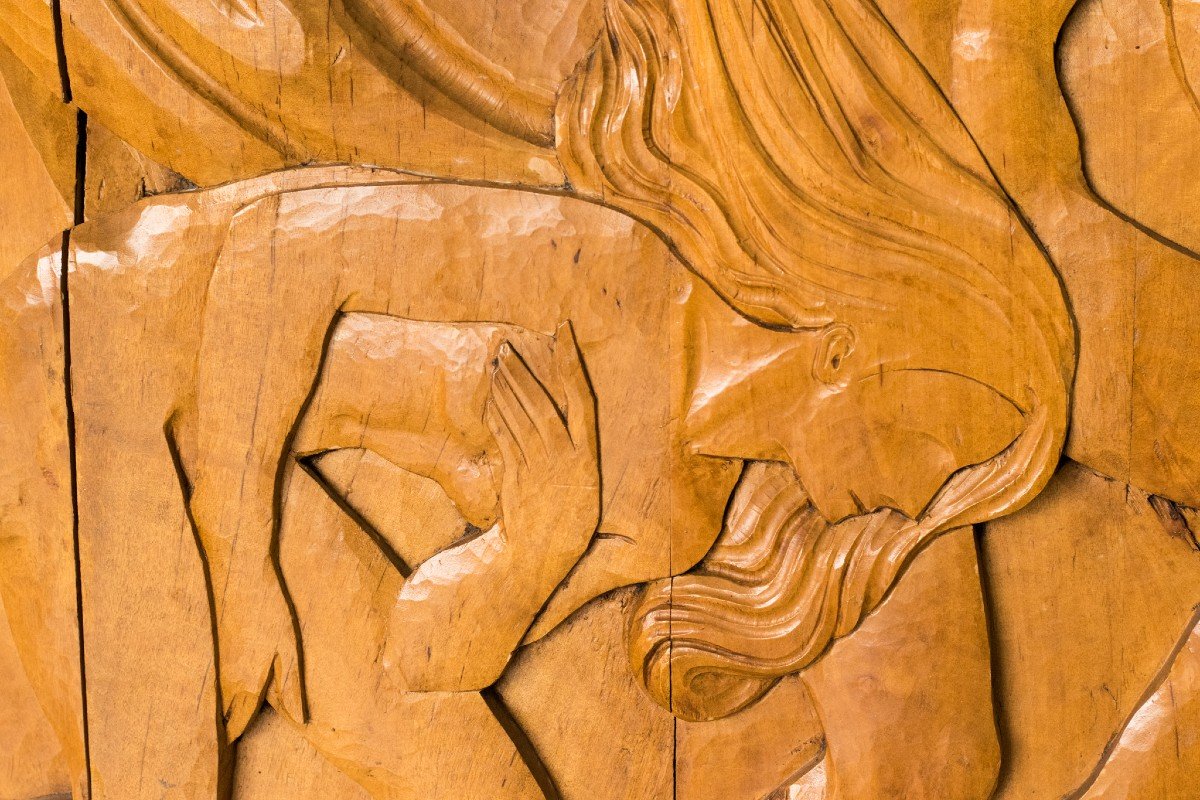 Josep Mundet And Joan Palet - Monumental Carved Panel-photo-5