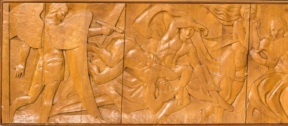 Josep Mundet And Joan Palet - Monumental Carved Panel